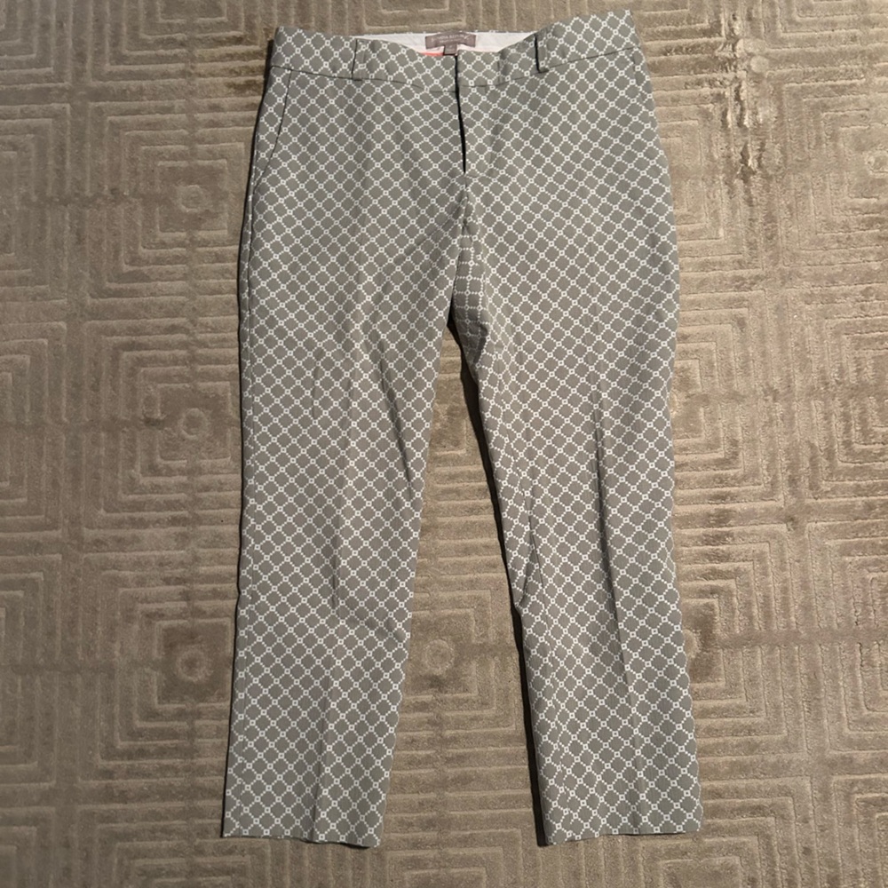 Banana Republic Gray Patterned Trousers
